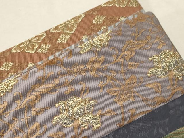 平和屋着物●つけ帯 名物裂 金糸 正絹 逸品 CABC8407dy