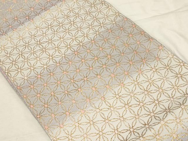 平和屋着物●八寸名古屋帯 吉祥文 金糸 正絹 逸品 CABC8412dy