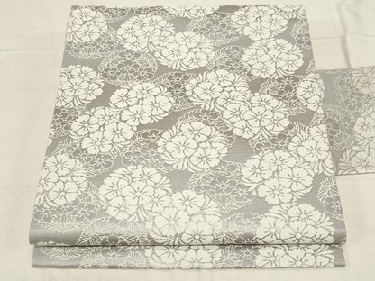 平和屋着物●九寸名古屋帯 草花丸文 正絹 逸品 CABC8415dy