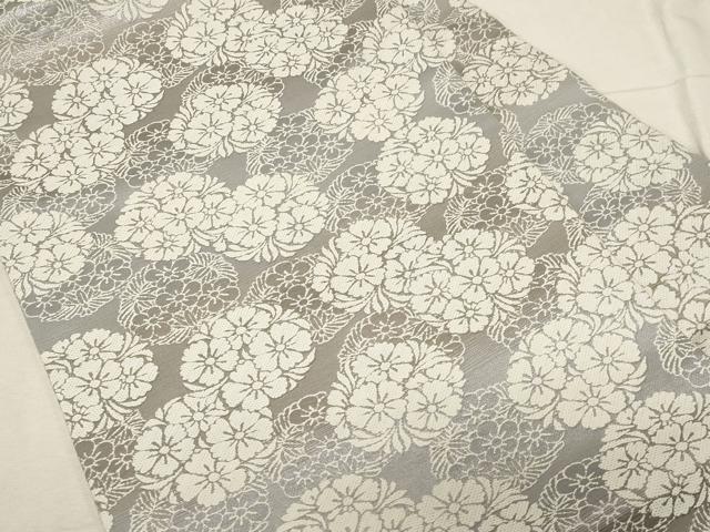 平和屋着物●九寸名古屋帯 草花丸文 正絹 逸品 CABC8415dy
