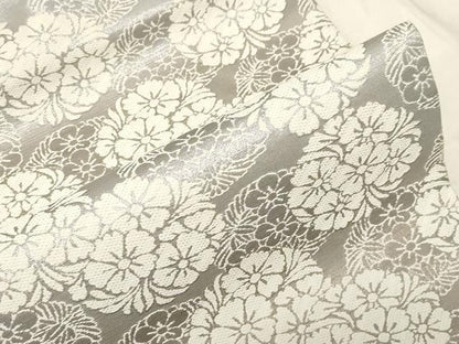 平和屋着物●九寸名古屋帯 草花丸文 正絹 逸品 CABC8415dy