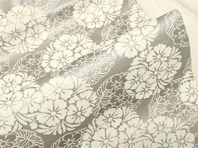 平和屋着物●九寸名古屋帯 草花丸文 正絹 逸品 CABC8415dy