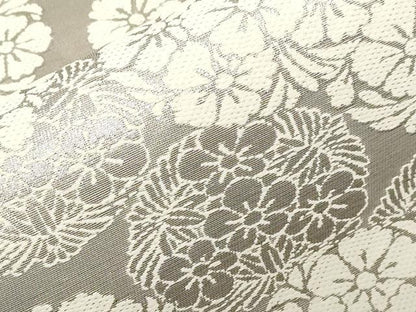 平和屋着物●九寸名古屋帯 草花丸文 正絹 逸品 CABC8415dy