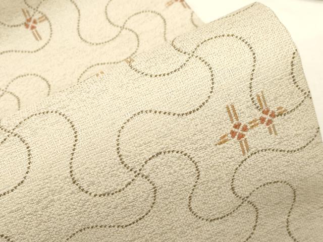 平和屋着物●九寸名古屋帯 幾何学文様 正絹 逸品 CABC8418dy