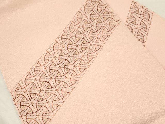 平和屋着物●中国三大刺繍 相良刺繍 総刺繍 九寸名古屋帯 作家物 刺し子 吉祥文 金糸 鬼しぼ縮緬 正絹 逸品 CABC8420dy