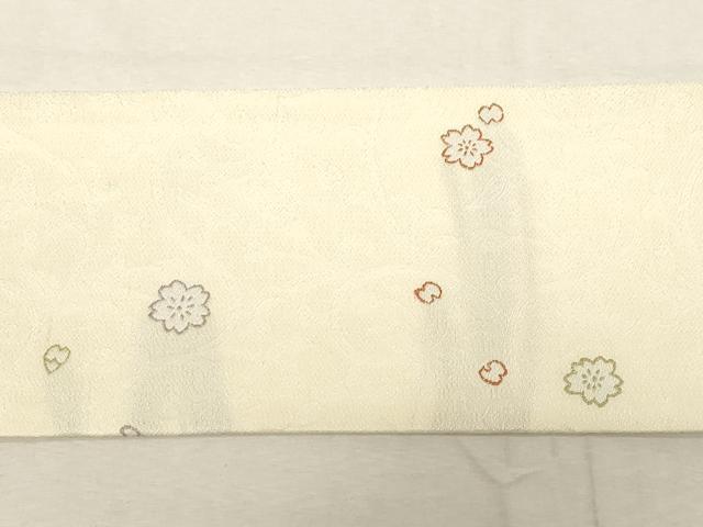 平和屋着物●九寸名古屋帯 舞花文 金糸 正絹 逸品 CABC8422dy
