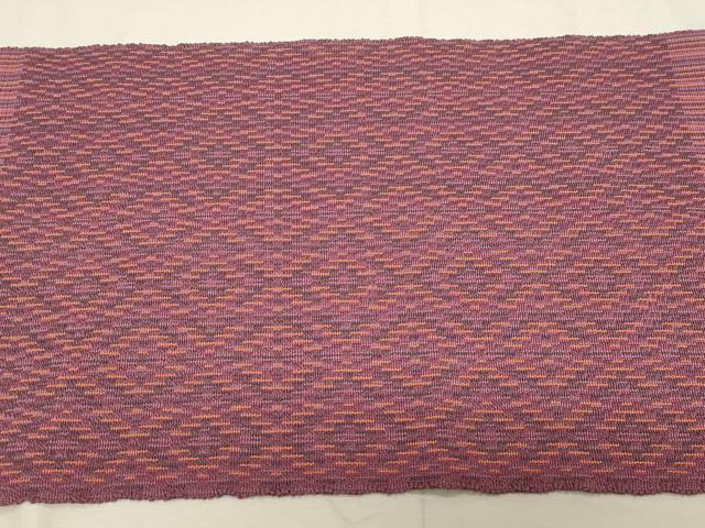 平和屋着物●八寸名古屋帯 菱間道 正絹 逸品 CABC8424dy