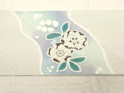 平和屋着物●九寸名古屋帯 辻が花 おび工房謹製 正絹 逸品 CABC8433dy