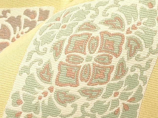 平和屋着物●西陣最高峰・北尾織物匠 九寸名古屋帯 しづはた 菱花文 正絹 逸品 CABC8438dy