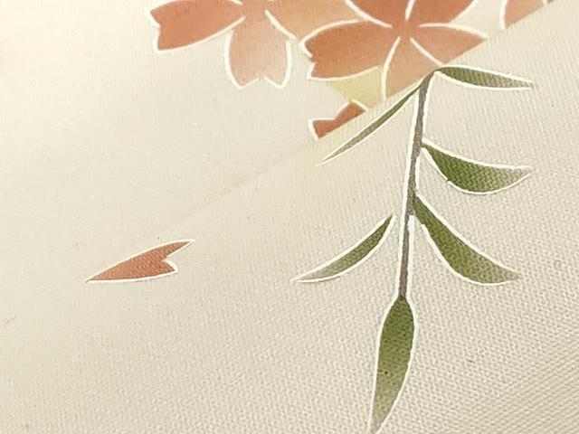 平和屋着物●九寸名古屋帯 草花文 正絹 逸品 CABC8455dy