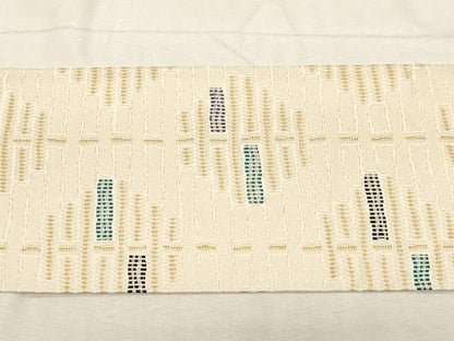 平和屋着物●九寸名古屋帯　吉祥文　金銀糸　正絹　逸品　CABC8459dy