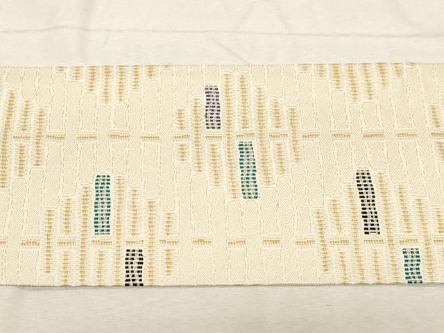 平和屋着物●九寸名古屋帯　吉祥文　金銀糸　正絹　逸品　CABC8459dy