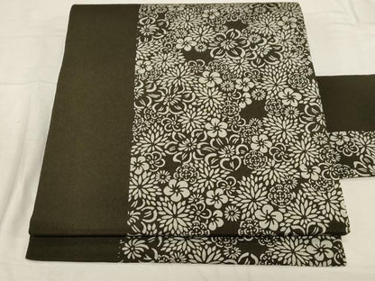 平和屋着物●九寸名古屋帯 作家物 伊勢型染 花尽くし文 正絹 逸品 CABC8460dy