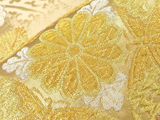 法人割引あり 平和屋着物▽六通柄袋帯 器花文 金銀糸 正絹 逸品