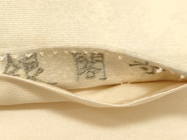 平和屋着物▼太鼓柄袋帯 総刺繍 銀閣寺 銀糸 正絹 逸品 CABC8644dy