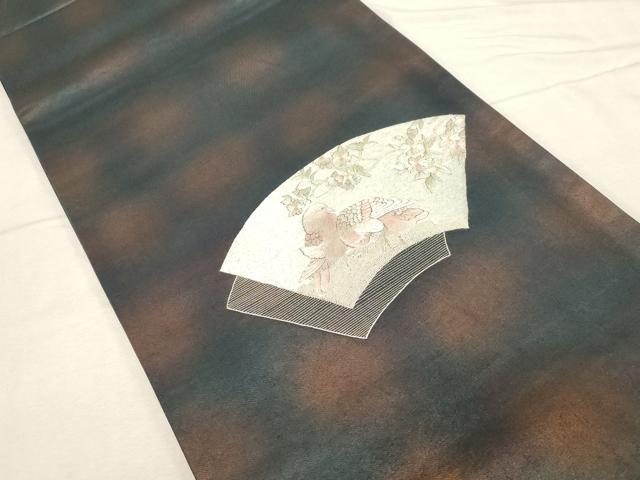 平和屋着物▼中国三大刺繍　相良刺繍　太鼓柄袋帯　地紙花鳥文　金銀糸　引箔　正絹　逸品　CABC8774dy