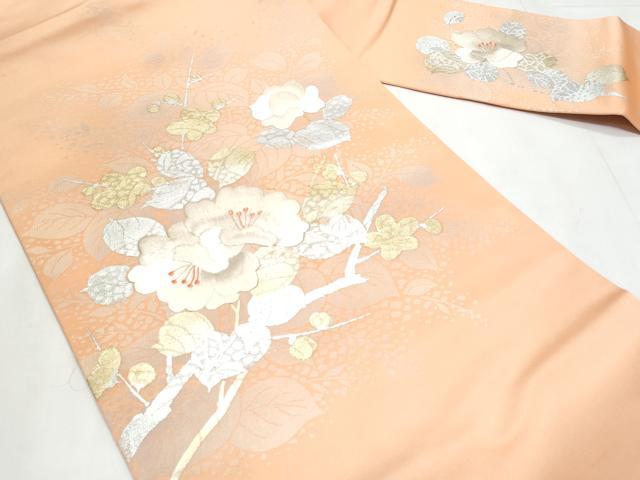 平和屋着物◎九寸名古屋帯　刺繍　枝花文　金銀糸　正絹　逸品　CABC8808fb