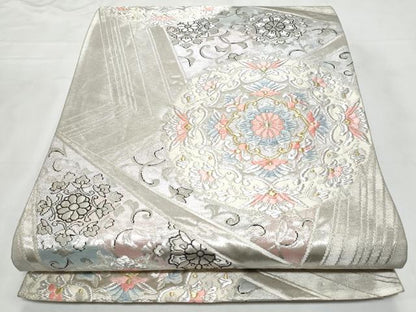 平和屋着物◎六通柄袋帯　唐織　正倉院花文　金銀糸　正絹　逸品　CABC8838fb