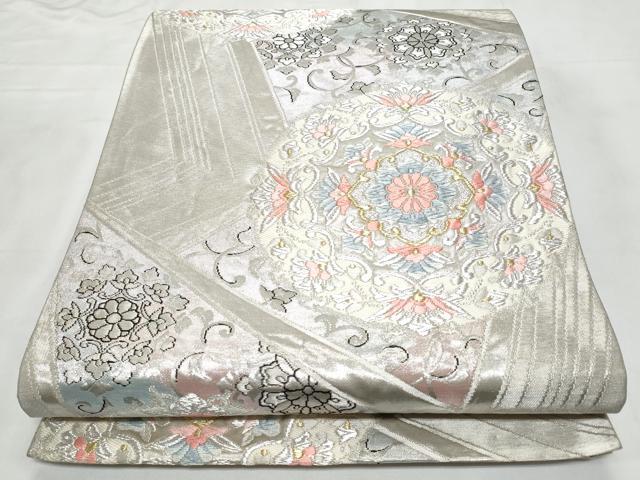 平和屋着物◎六通柄袋帯　唐織　正倉院花文　金銀糸　正絹　逸品　CABC8838fb