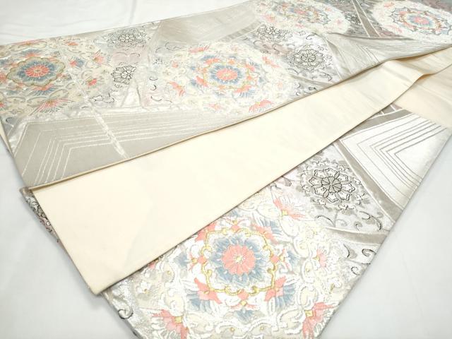 平和屋着物◎六通柄袋帯　唐織　正倉院花文　金銀糸　正絹　逸品　CABC8838fb