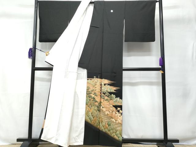 平和屋着物■豪華黒留袖 作家物 名所風景文 正絹 逸品 CABC8873fb