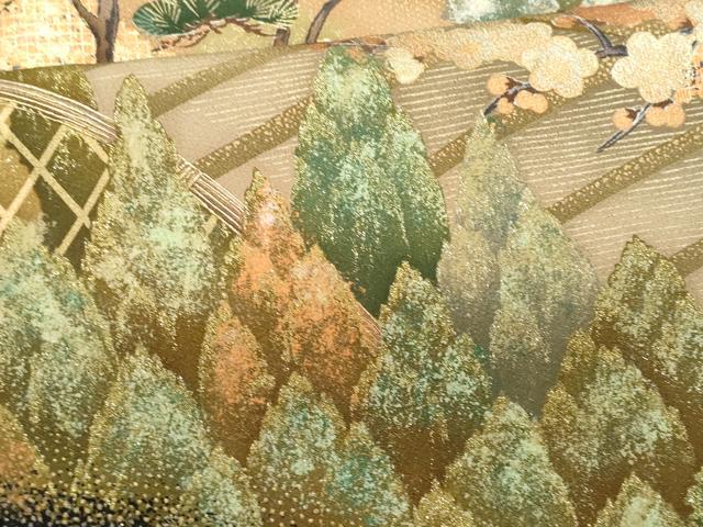 平和屋着物■豪華黒留袖 作家物 名所風景文 正絹 逸品 CABC8873fb