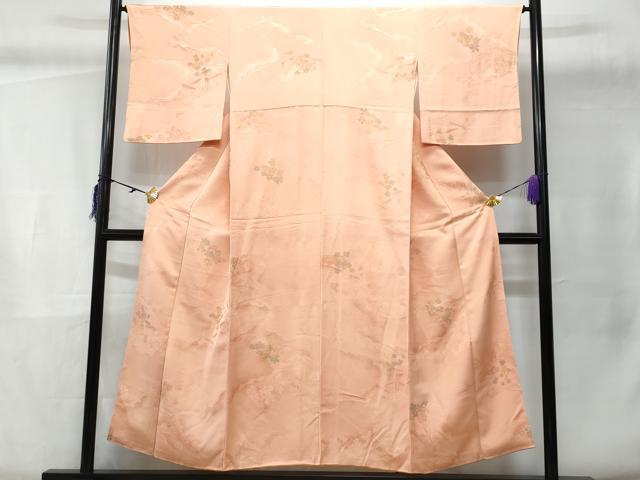 平和屋着物■上質な小紋 地紋起こし 風景花文 正絹 逸品 CABC8884fb