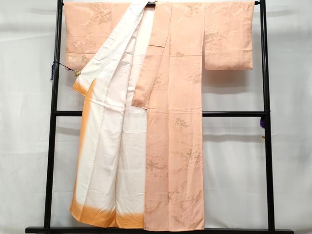 平和屋着物■上質な小紋 地紋起こし 風景花文 正絹 逸品 CABC8884fb