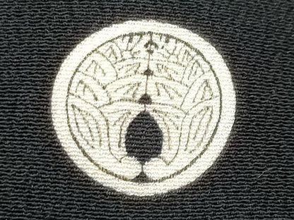 平和屋着物■豪華黒留袖 駒刺繍 雲取り扇面吉祥花文 金銀彩 正絹 逸品 CABC8903fb
