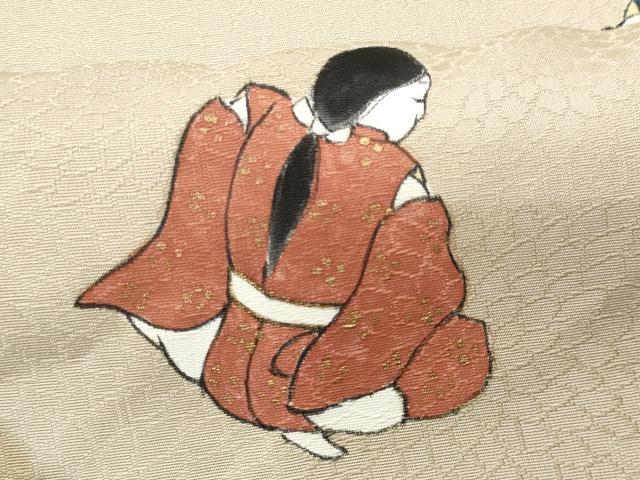 平和屋着物■訪問着 人物文 金彩 正絹 逸品 CABC8914fb