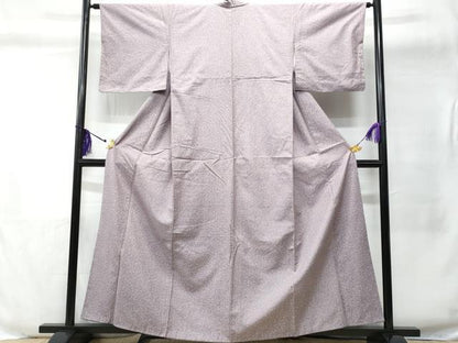 平和屋着物■上質な紬 草花文 正絹 逸品 CABC8922fb
