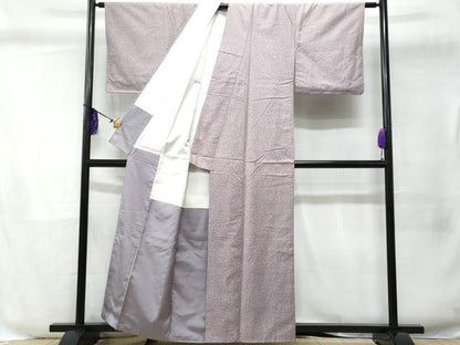 平和屋着物■上質な紬 草花文 正絹 逸品 CABC8922fb