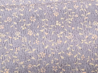 平和屋着物■上質な紬 草花文 正絹 逸品 CABC8922fb