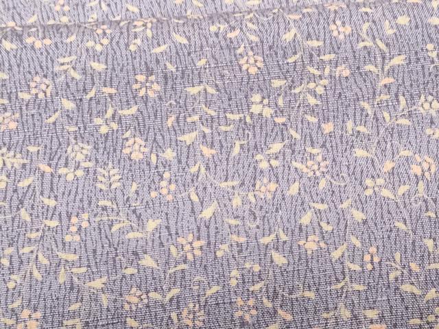 平和屋着物■上質な紬 草花文 正絹 逸品 CABC8922fb