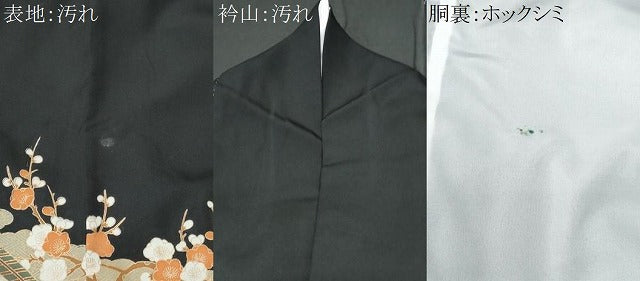平和屋着物■豪華黒留袖 駒刺繍 休み鳥花文 正絹 逸品 CABC8925fb