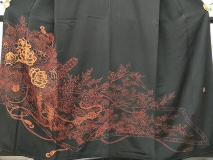 平和屋着物■中国三大刺繍　相良刺繍　黒留袖　作家物　花車文　正絹　逸品　CABC8929fb
