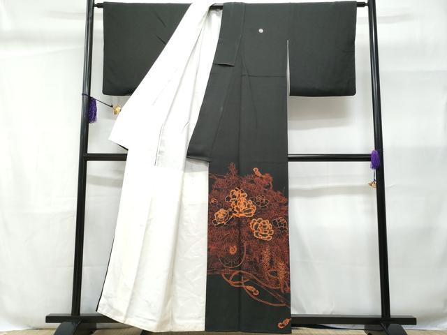 平和屋着物■中国三大刺繍　相良刺繍　黒留袖　作家物　花車文　正絹　逸品　CABC8929fb