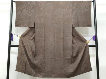 平和屋着物■男性 長襦袢 袷 草花文 正絹 逸品 CABC8936fb