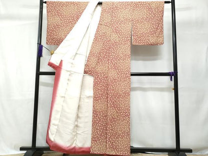 平和屋着物■上質な小紋　梅鉢　正絹　逸品　未使用　CABC8951fb