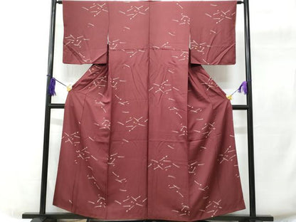 平和屋着物■上質な小紋 溢れ松葉 正絹 逸品 CABC8958fb