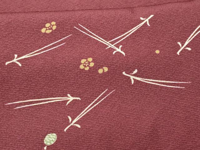 平和屋着物■上質な小紋 溢れ松葉 正絹 逸品 CABC8958fb