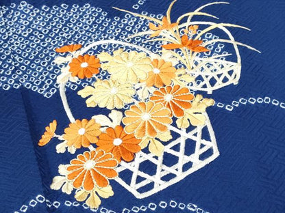 平和屋着物■訪問着　刺繍　枝葉文　金彩　正絹　逸品　CABC8962fb