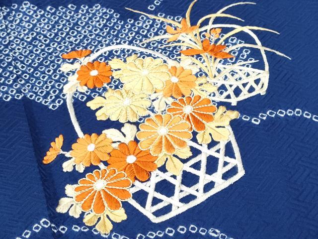 平和屋着物■訪問着　刺繍　枝葉文　金彩　正絹　逸品　CABC8962fb