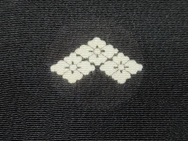平和屋着物■豪華黒留袖 刺繍 扇面尾長鳥 金銀彩 正絹 逸品 CABC8984fb