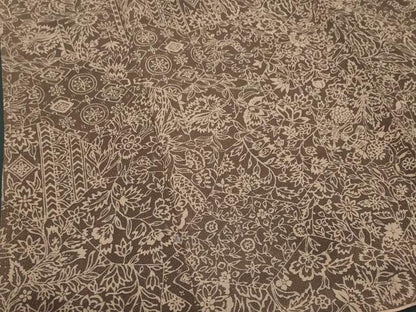 平和屋着物■上質な小紋　切嵌更紗花文　正絹　逸品　CABC8991fb