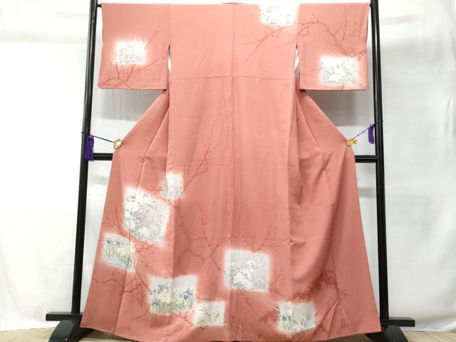平和屋着物■訪問着　草花文　暈し染め　正絹　逸品　CABC9072fb