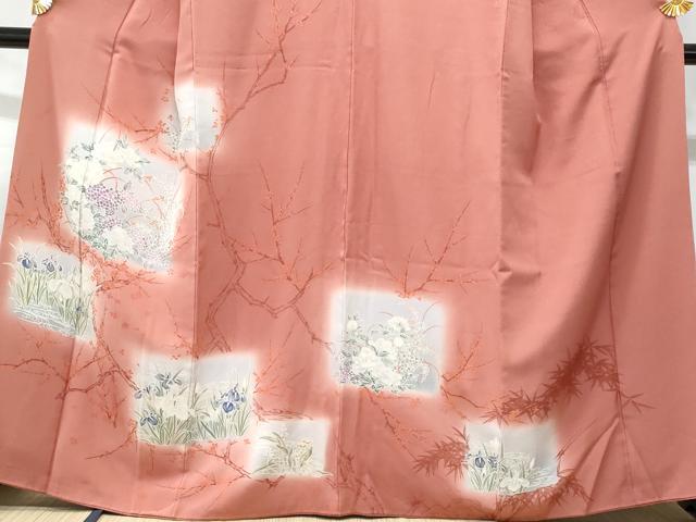 平和屋着物■訪問着　草花文　暈し染め　正絹　逸品　CABC9072fb