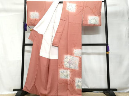 平和屋着物■訪問着　草花文　暈し染め　正絹　逸品　CABC9072fb