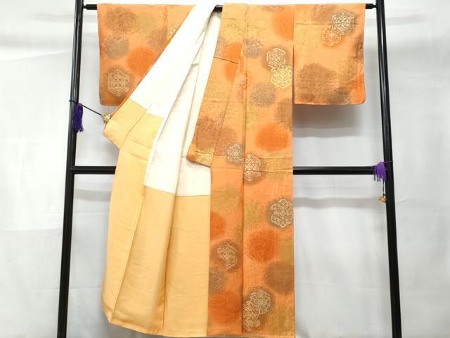 平和屋着物■上質な小紋 亀甲花文 暈し染め 正絹 逸品 未使用 CABC9096fb