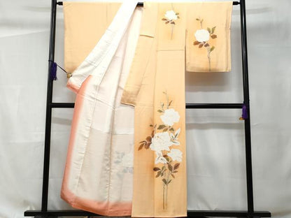 平和屋着物■訪問着 枝花文 暈し染め 金彩 正絹 逸品 CABC9103fb